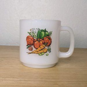 Vintage Glasbake Vegetable Coffee Mug